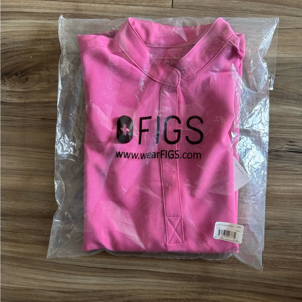 NWT Figs: F*ing Pink Rafaela Scrub Top - size: XXS - Picture 2 of 3